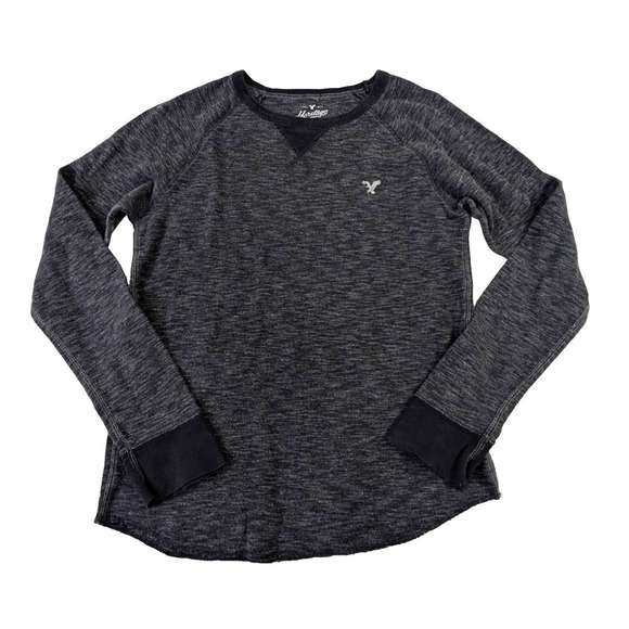 American Eagle Outfitters Other - American Eagle Heritage Classic Fit Thermal Shirt Mens S Black Y2K Preppy Grunge